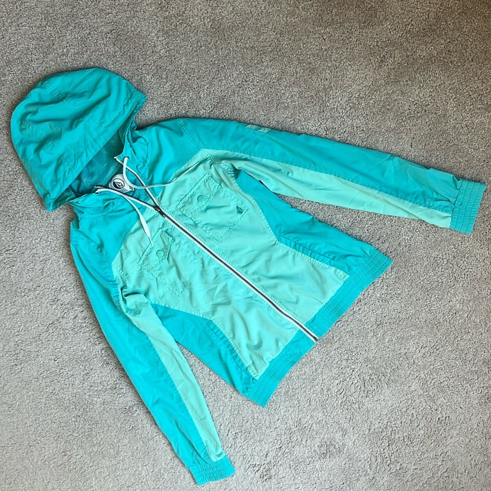Volcom Stone two tone mint windbreaker XS